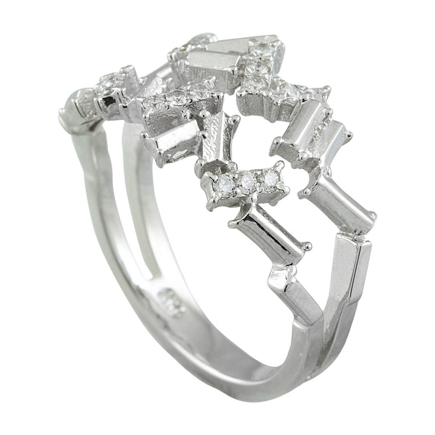 0.22 Carat 14K White Gold Diamond Ring - Fashion Strada