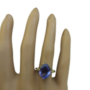 4.85 Carat Tanzanite 14K Yellow Gold Diamond ring - Fashion Strada