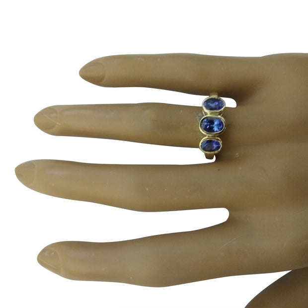 2.30 Carat Tanzanite 14K Yellow Gold Ring - Fashion Strada