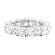 4.10 Carat Diamond 14K White Gold Eternity Ring Band - Fashion Strada