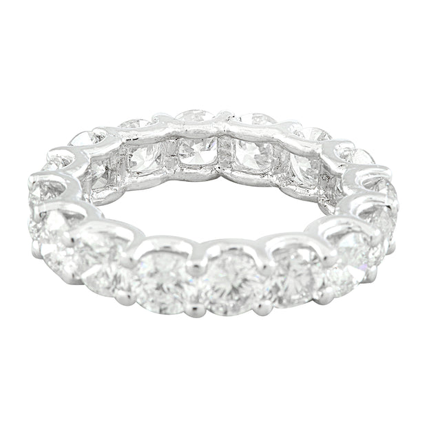 4.10 Carat Diamond 14K White Gold Eternity Ring Band - Fashion Strada