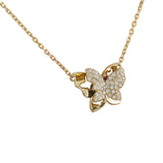 0.50 Carat Diamond 14K Yellow Gold Butterfly Necklace - Fashion Strada