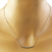 0.35 Carat Diamond 14K White Gold Necklace - Fashion Strada