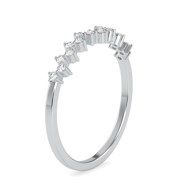 0.11 Carat Diamond 14K White Gold Ring - Fashion Strada