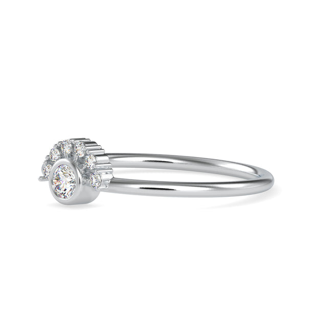 0.13 Carat Diamond 14K White Gold Ring - Fashion Strada