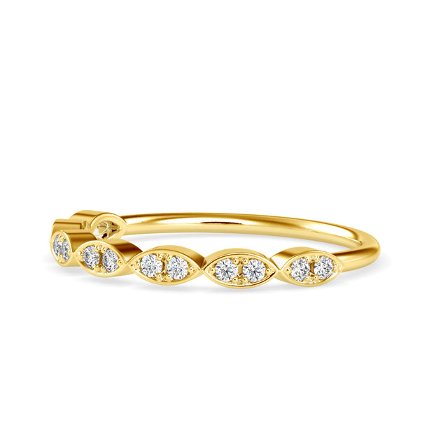 0.12 Carat Diamond 14K Yellow Gold Ring - Fashion Strada