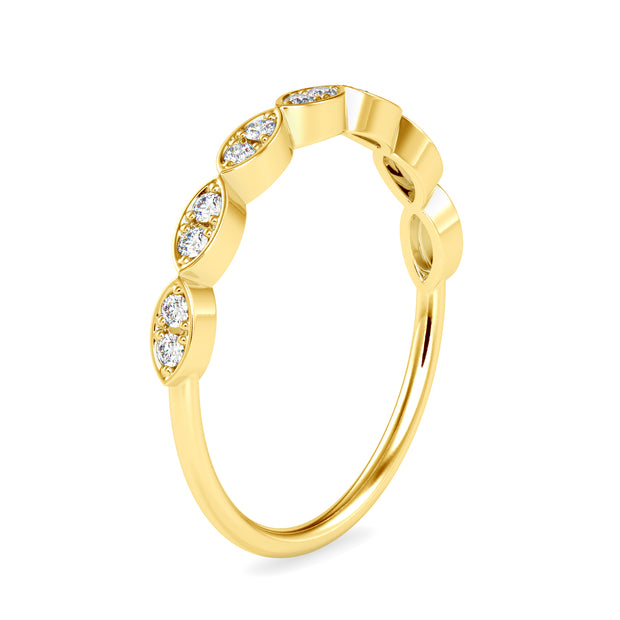 0.12 Carat Diamond 14K Yellow Gold Ring - Fashion Strada