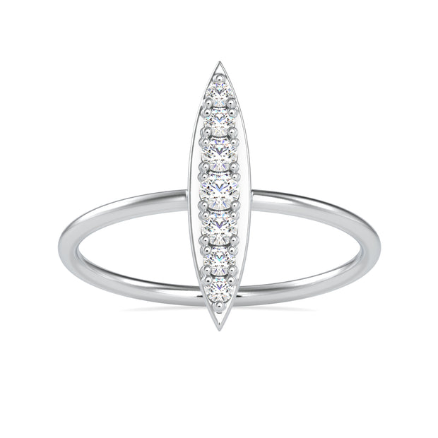 0.16 Carat Diamond 14K White Gold Ring - Fashion Strada