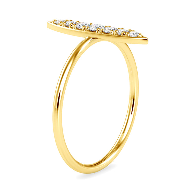 0.16 Carat Diamond 14K Yellow Gold Ring - Fashion Strada