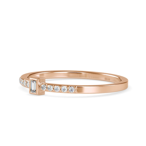 0.08 Carat Diamond 14K Rose Gold Ring - Fashion Strada