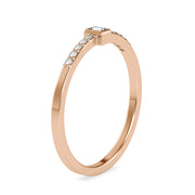 0.08 Carat Diamond 14K Rose Gold Ring - Fashion Strada