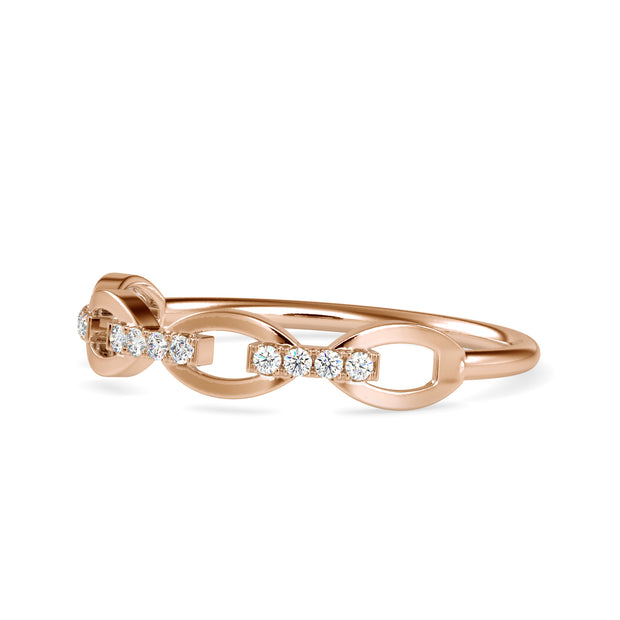 0.06 Carat Diamond 14K Rose Gold Ring - Fashion Strada