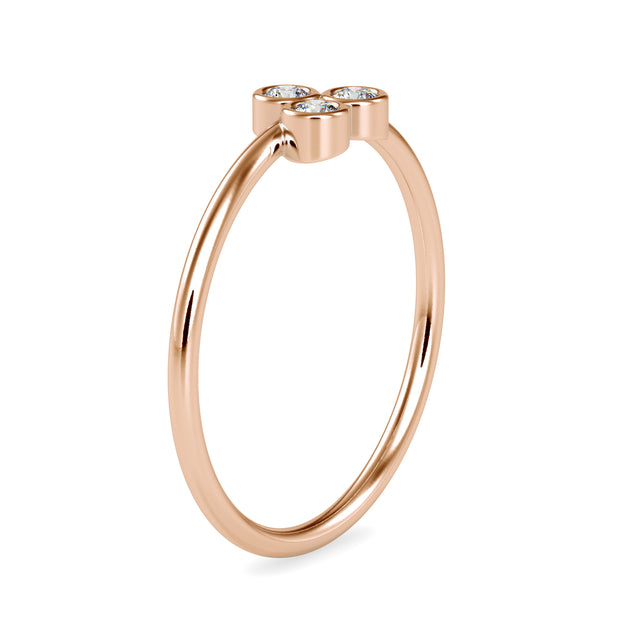 0.09 Carat Diamond 14K Rose Gold Ring - Fashion Strada