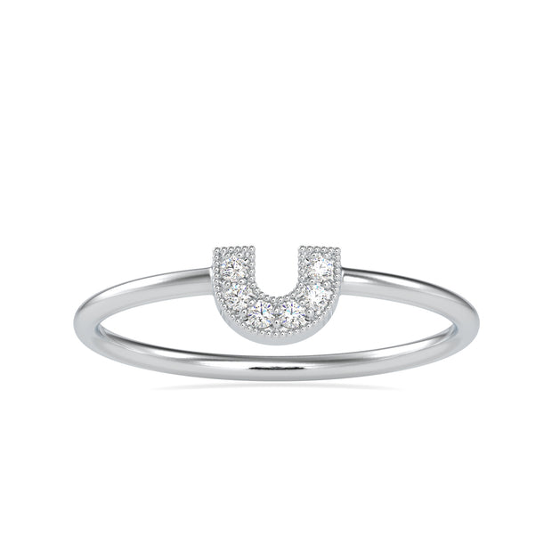 0.04 Carat Diamond 14K White Gold Ring - Fashion Strada