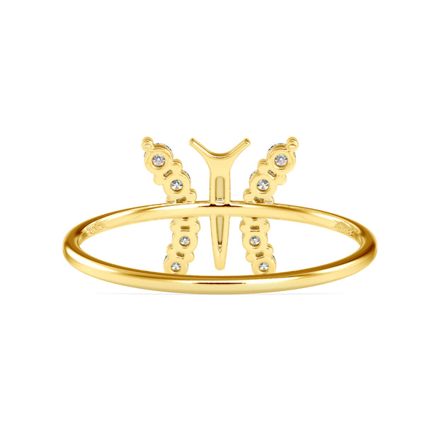 0.16 Carat Diamond 14K Yellow Gold Ring - Fashion Strada