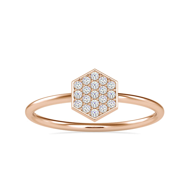 0.12 Carat Diamond 14K Rose Gold Ring - Fashion Strada