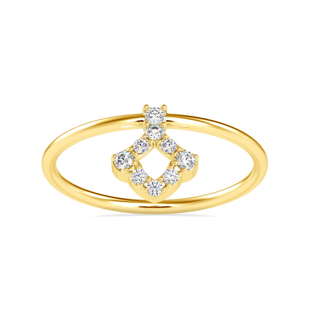 0.10 Carat Diamond 14K Yellow Gold Ring - Fashion Strada