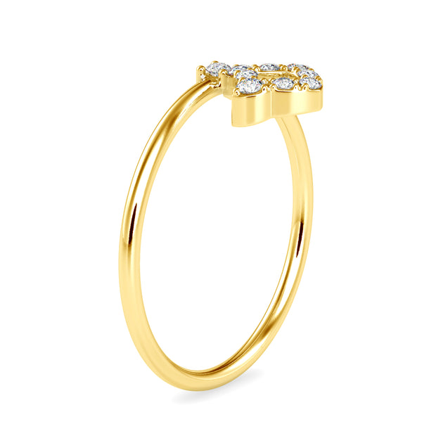 0.10 Carat Diamond 14K Yellow Gold Ring - Fashion Strada