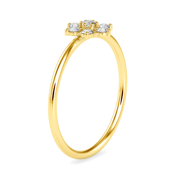 0.16 Carat Diamond 14K Yellow Gold Ring - Fashion Strada