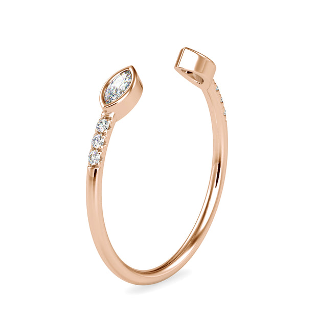 0.13 Carat Diamond 14K Rose Gold Ring - Fashion Strada