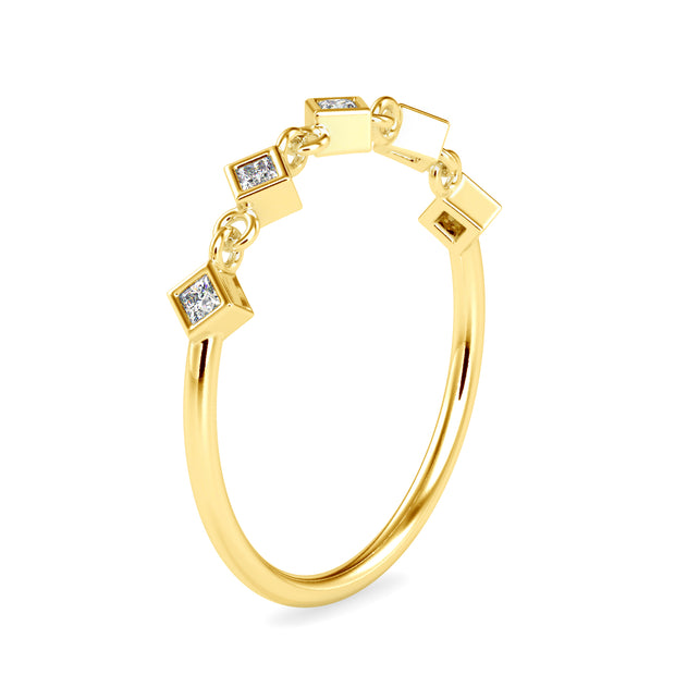 0.11 Carat Diamond 14K Yellow Gold Ring - Fashion Strada