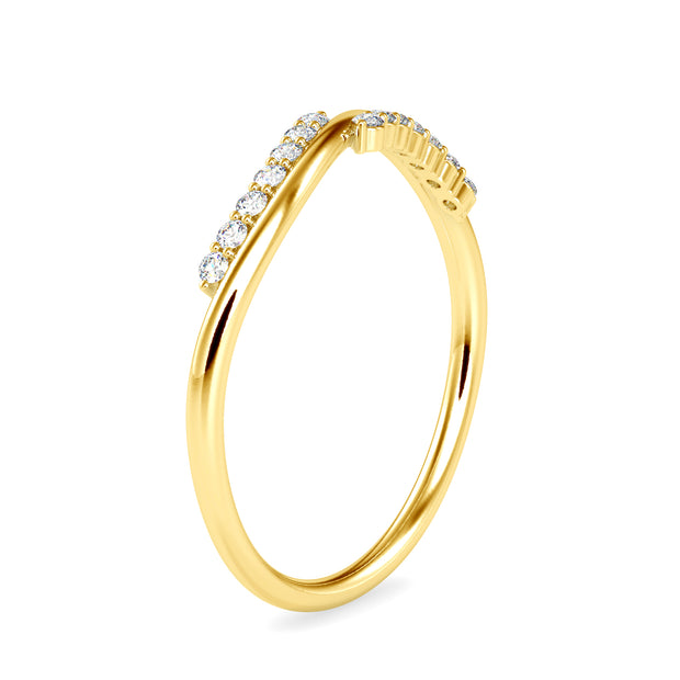 0.09 Carat Diamond 14K Yellow Gold Ring - Fashion Strada