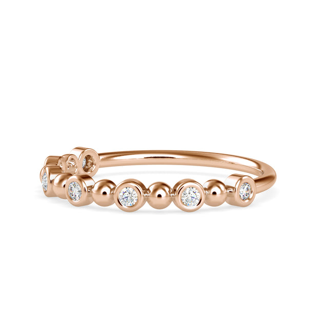 0.09 Carat Diamond 14K Rose Gold Ring - Fashion Strada