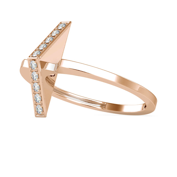 0.08 Carat Diamond 14K Rose Gold Ring - Fashion Strada