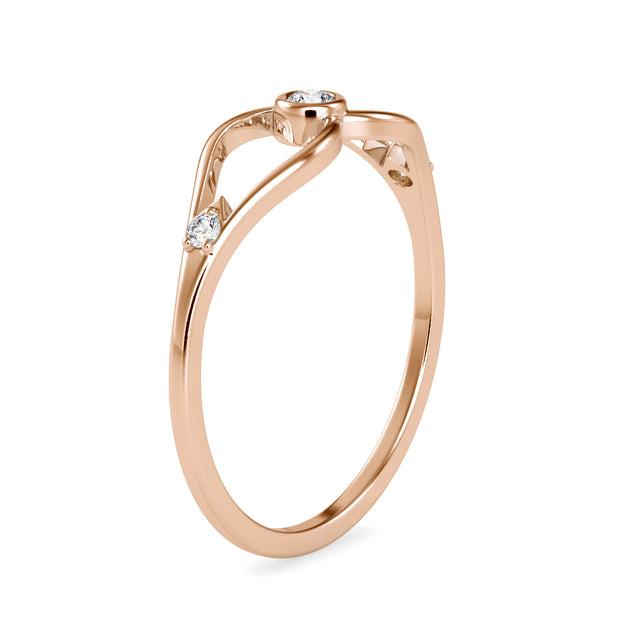 0.06 Carat Diamond 14K Rose Gold Ring - Fashion Strada