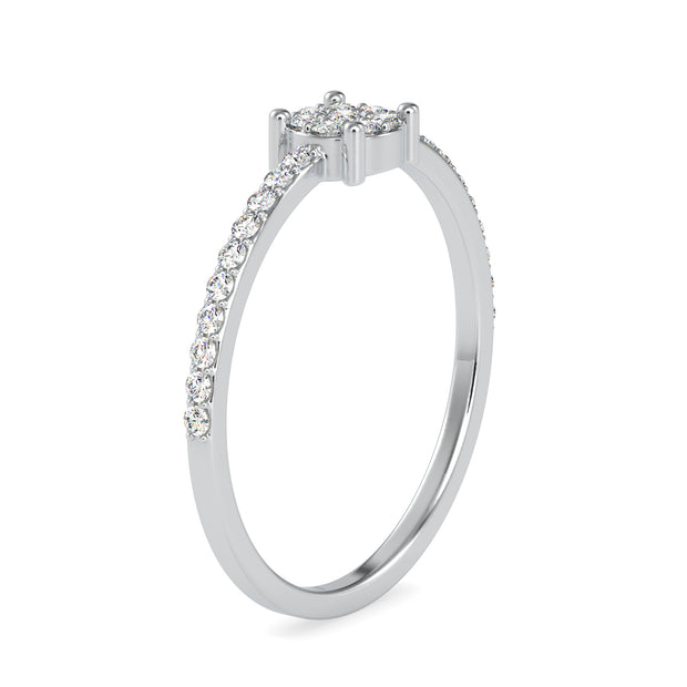 0.17 Carat Diamond 14K White Gold Ring - Fashion Strada