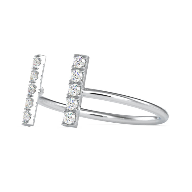 0.15 Carat Diamond 14K White Gold Ring - Fashion Strada