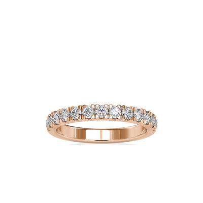 0.67 Carat Diamond 14K Rose Gold Wedding Band - Fashion Strada