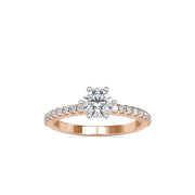 1.11 Carat Diamond 14K Rose Gold Engagement Ring - Fashion Strada