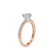 1.11 Carat Diamond 14K Rose Gold Engagement Ring - Fashion Strada