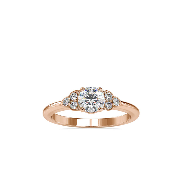 0.62 Carat Diamond 14K Rose Gold Engagement Ring - Fashion Strada