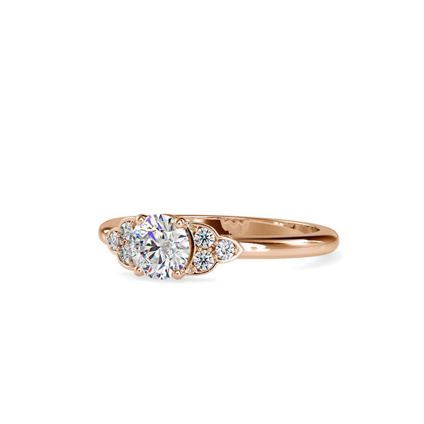 0.62 Carat Diamond 14K Rose Gold Engagement Ring - Fashion Strada