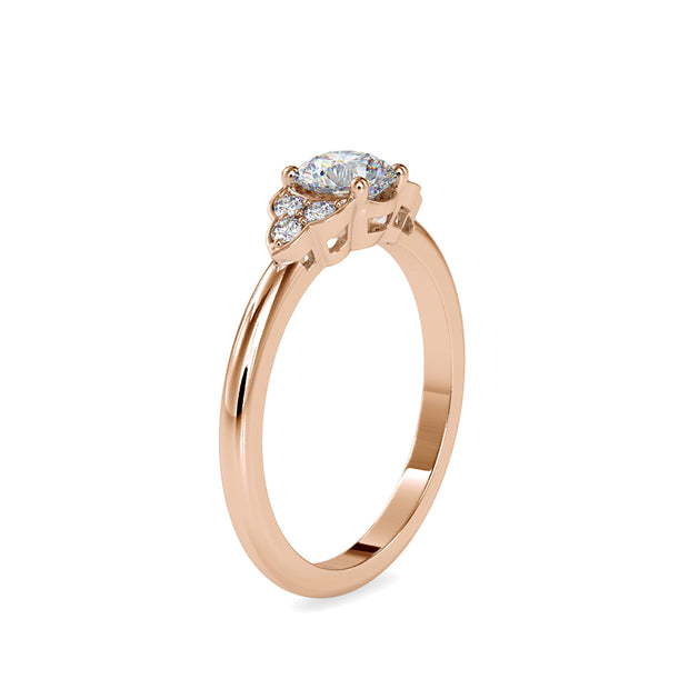 0.62 Carat Diamond 14K Rose Gold Engagement Ring - Fashion Strada