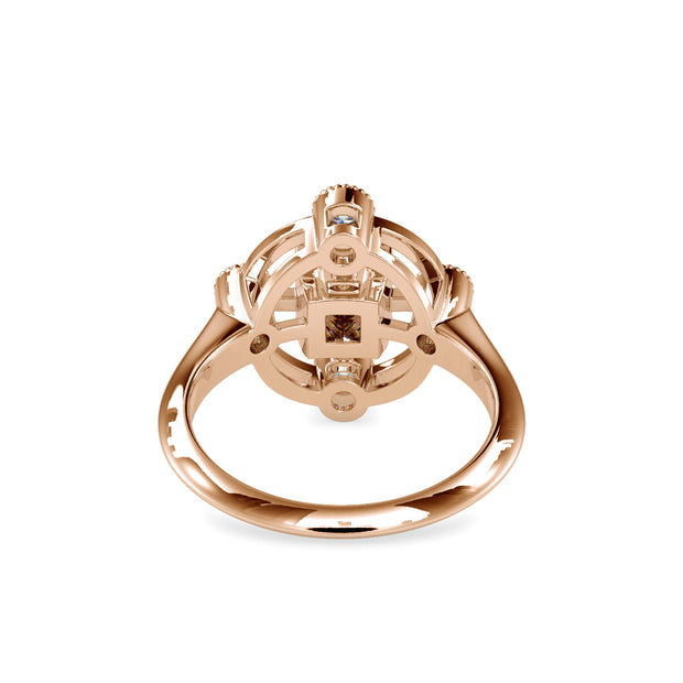 0.60 Carat Diamond 14K Rose Gold Engagement Ring - Fashion Strada