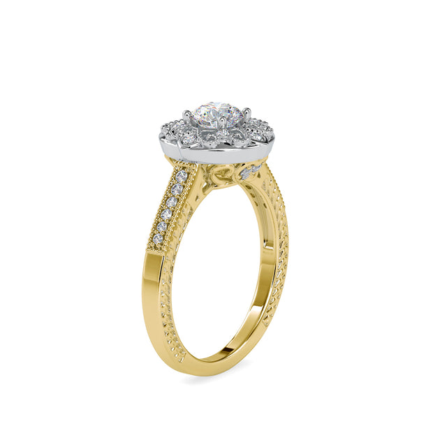 0.69 Carat Diamond 14K Yellow Gold Engagement Ring - Fashion Strada