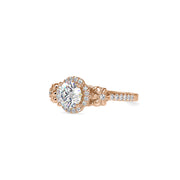 1.38 Carat Diamond 14K Rose Gold Engagement Ring - Fashion Strada