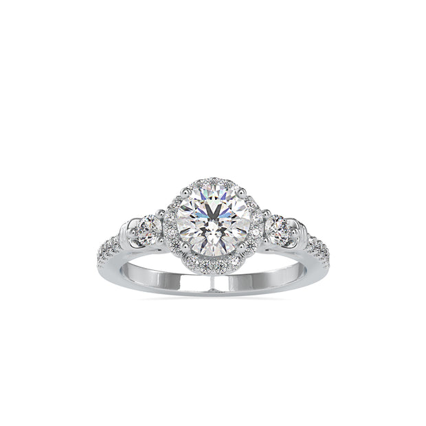 1.51 Carat Diamond 14K White Gold Engagement Ring - Fashion Strada