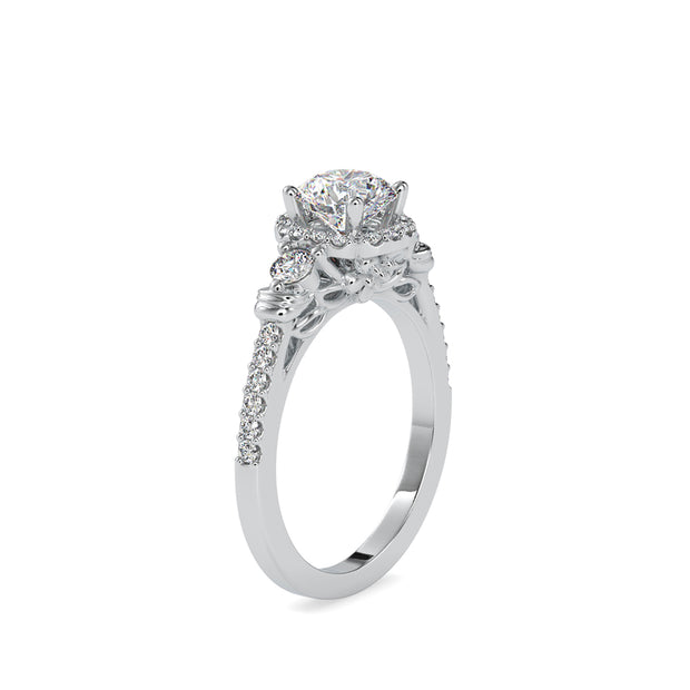 1.51 Carat Diamond 14K White Gold Engagement Ring - Fashion Strada