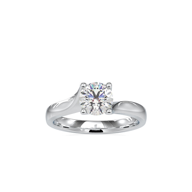 1.13 Carat Diamond 14K White Gold Engagement Ring - Fashion Strada