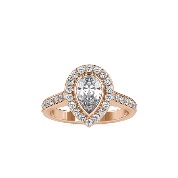 1.54 Carat Diamond 14K Rose Gold Engagement Ring - Fashion Strada