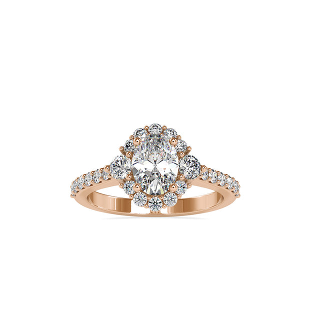 1.71 Carat Diamond 14K Rose Gold Engagement Ring - Fashion Strada