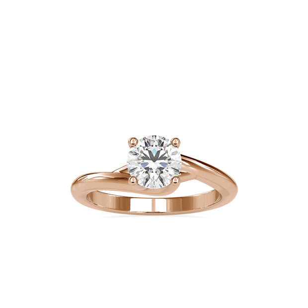 1.14 Carat Diamond 14K Rose Gold Engagement Ring - Fashion Strada