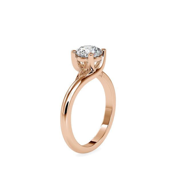 1.14 Carat Diamond 14K Rose Gold Engagement Ring - Fashion Strada