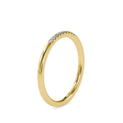 0.05 Carat Diamond 14K Yellow Gold Wedding Band - Fashion Strada