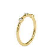 0.08 Carat Diamond 14K Yellow Gold Wedding Band - Fashion Strada