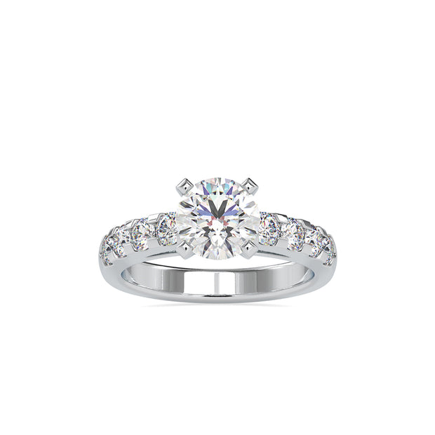 2.30 Carat Diamond 14K White Gold Engagement Ring - Fashion Strada